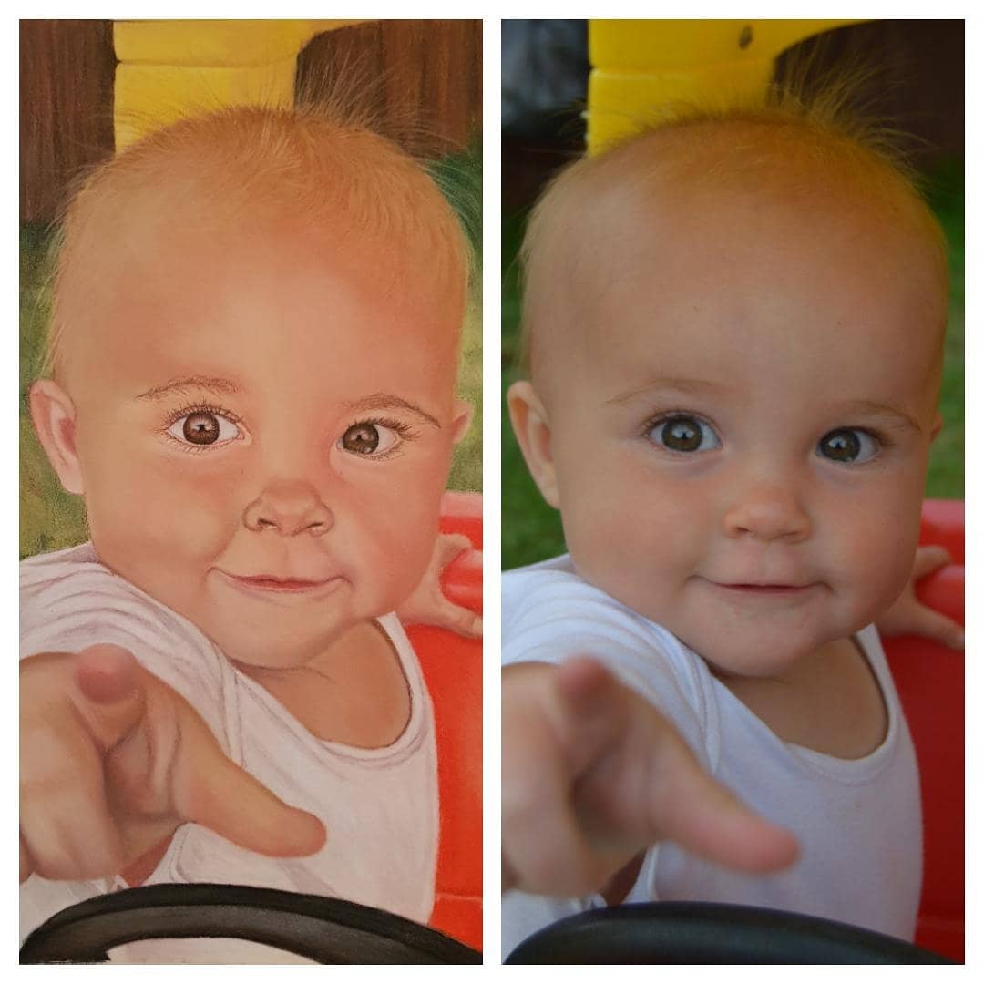 Emma_C_Artist's tweet photo. Finally finished this piece. I am happy with the outcome especially as this is my first time using pastels. Hope you like it. #baby #pastel #drawing #completed #art #artist https://t.co/tluZHz3mXT