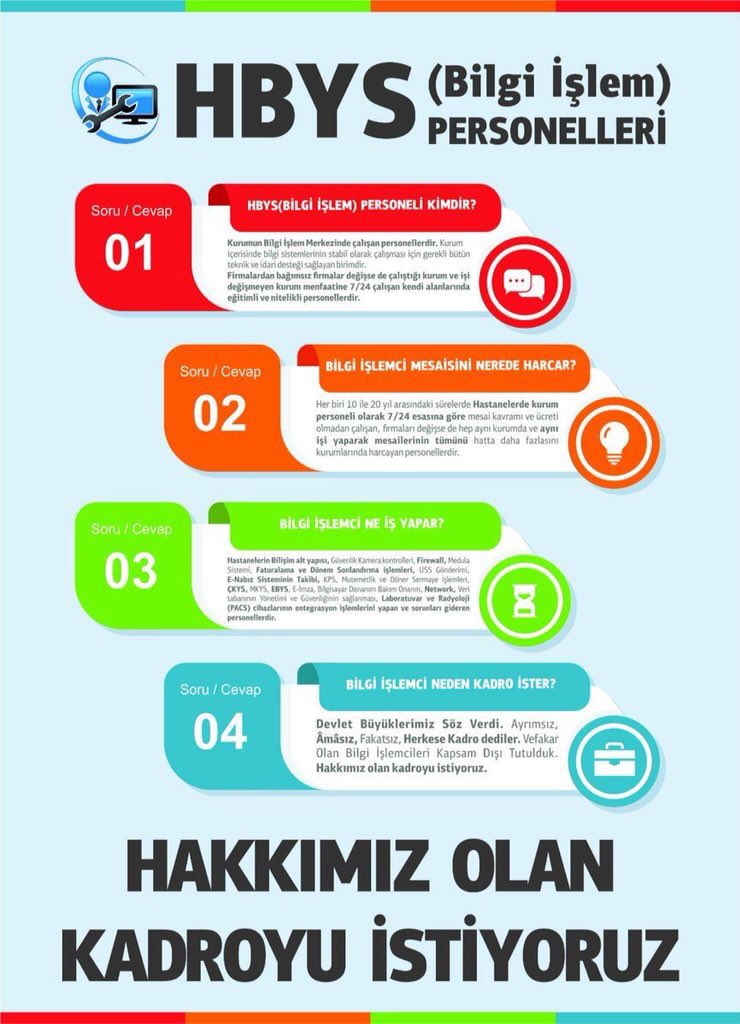 @ankara_kusu #TaseronBitsinArtık  #HBYSdegilHastaneÇalışanlarıyız  Hastanelerde çalışan sayısı 3bini bulan hbys ve bu ihale altında olupta hbys degil tamamen donanım işi yapanlar dahil herkes khkdaki madde yüzünden 10yıllardır emek verdigi hastanelerine veda etmeye hazırlanıyor.Duyun sesimizi