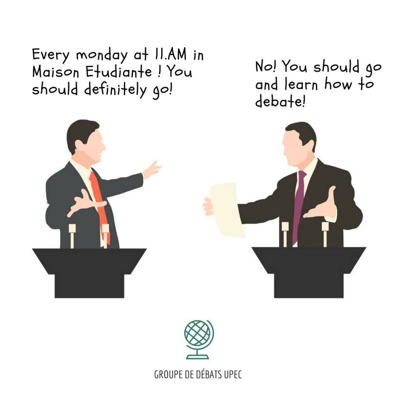 FACreteil's tweet photo. 🗣 Tous les lundis à 11:00, retrouve nos amis de #DebateClubUPEC pour débattre en anglais sur des sujets d'actu ! 🇺🇲 🇬🇧
🙋♀️ Rendez-vous demain à la Maison des Étudiants de l'@UPECactus. 🏚 #FACNetwork #UPECInternational https://t.co/93SpTF6Ija