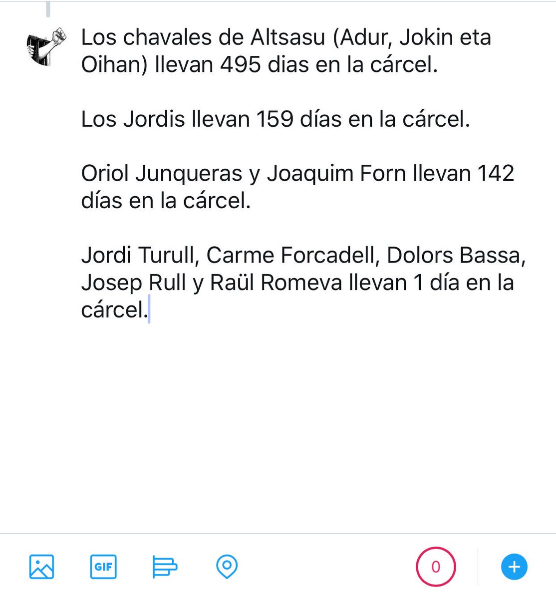 ContadorPresos's tweet photo. @RepublicCatala 😔😔 https://t.co/WDwfqqwQor