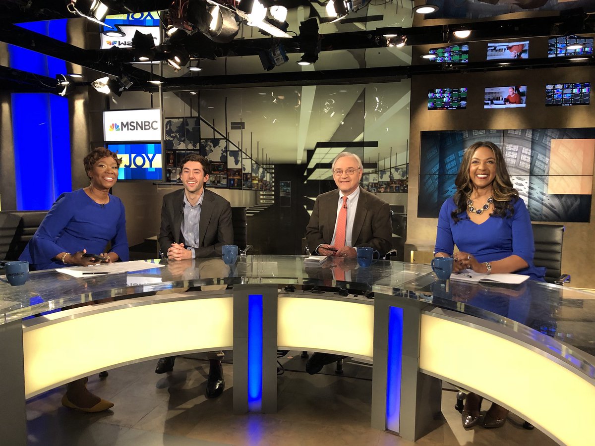 MichelleBernard's tweet photo. On the set with @amjoyshow, student leader #MattPost , and @EJDionne #MarchForOurLives https://t.co/WMzkAiV9e2