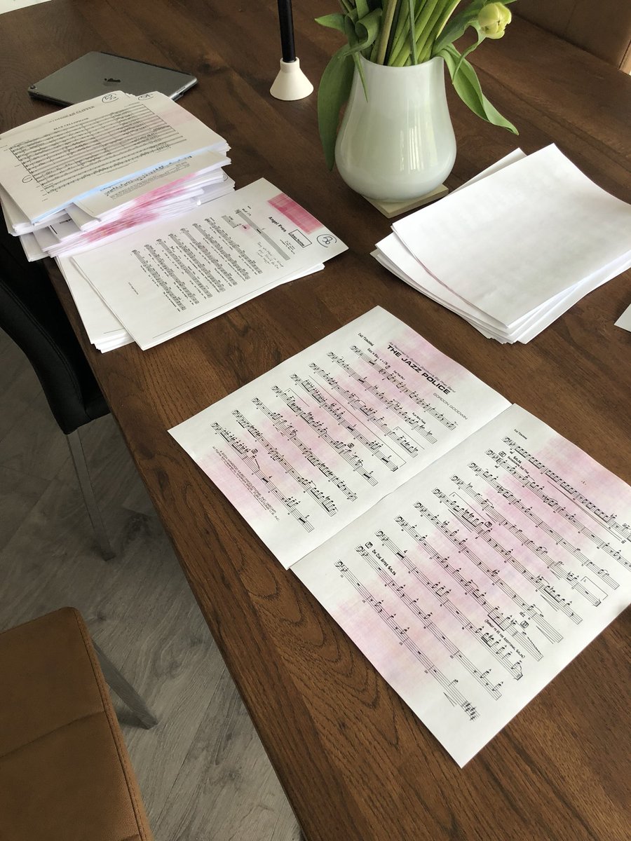 hullbigband's tweet photo. Sorting charts for rehearsal this week https://t.co/sErOxsDCue