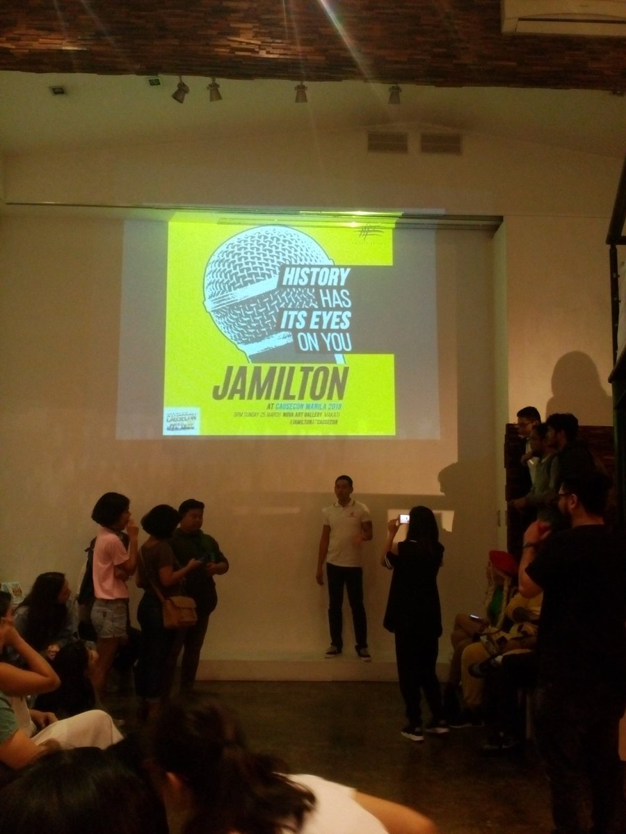 Ysa_DalwaTatlo's tweet photo. Jamilton at CauseCon was so lovely. <3 small, intimate. I feel like I connected with so many people and seeing you smile while we're jamming it out was the cherry on top.
Oh! Proceeds go to a mental health ngo. They're all volunteers so this was a big help to them. :)
#Jamilton https://t.co/9cOyIhdJCs