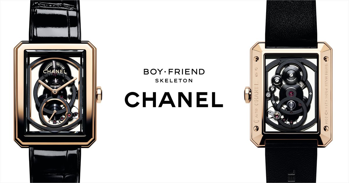 marilinctr18's tweet photo. For the first time, the BOY·FRIEND watch reveals a graphic, black movement developed by CHANEL Haute Horlogerie. #CHANELBOYFRIEND #CHANELWatches #BASELWORLD2018 
Discover the collection on https://t.co/7BURzPCPQL by #CHANEL via @c0nvey https://t.co/KH9YiMXiqN