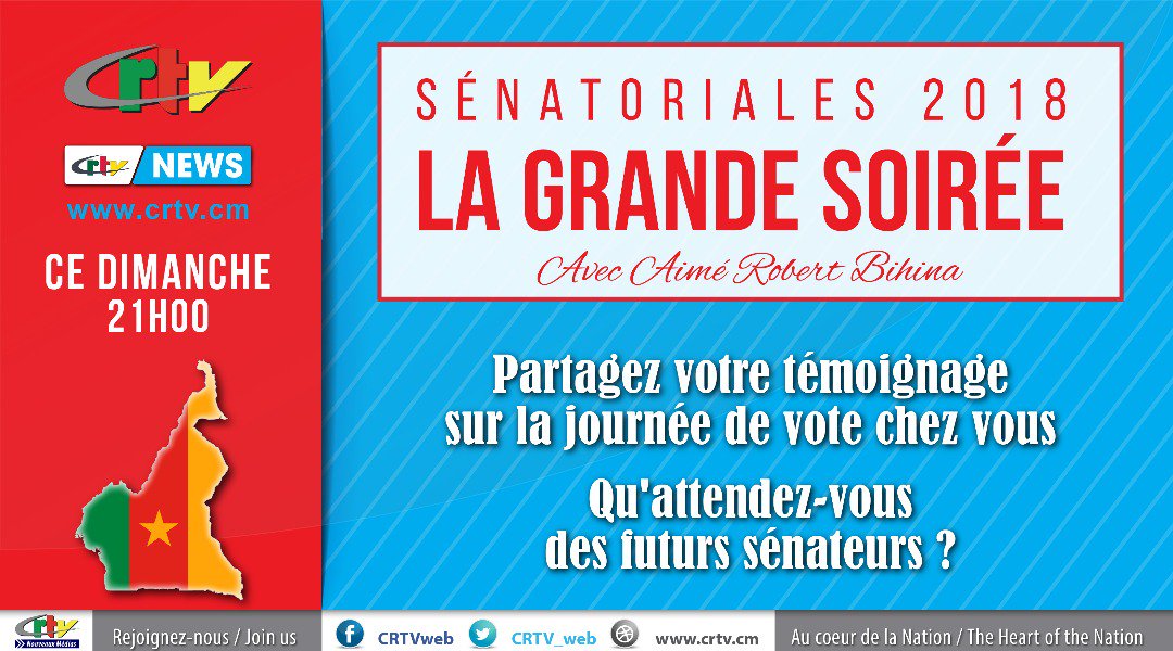 CRTV_web's tweet photo. #Senatoriales2018 Vos réactions sur la #CRTV https://t.co/NzGdvj9C77