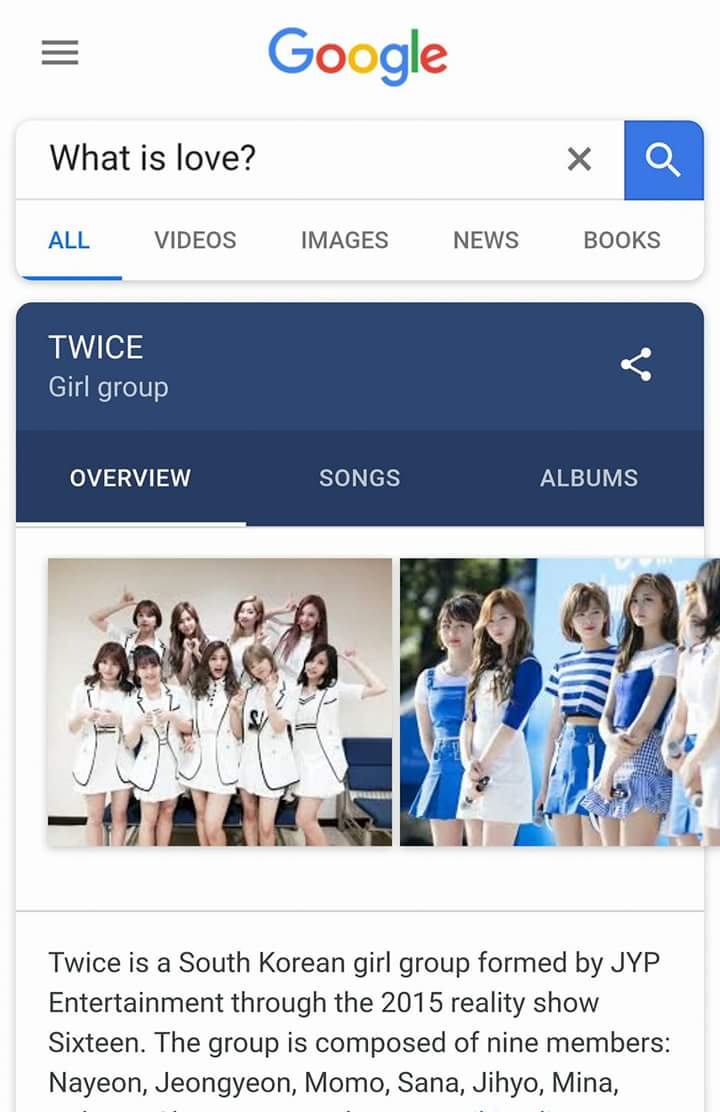 Min58332542's tweet photo. กูเกิ้ลคือรู้ดีแท้ 5555 
#Twice #WhatIsLove https://t.co/8tiOGXTSRt