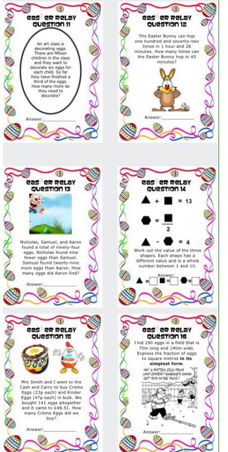 Teachers, download your Easter Maths Relay so you’re all set for next week! tes.com/teaching-resou… #HappyEaster MathsNewsletter