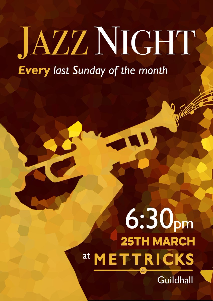 Clock have gone forward, British summer time has begun so celebrate with us at Mettricks Guildhall for a wonderful night of Jazz at 6:30pm &amp; FREE Entry

Why not start British summer time off with our very fruity smoothies, lots of flavours to choose from!
