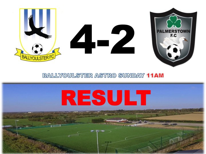 RESULT:  Ballyoulster 4-2 Palmerstown FC

Highlights on the way.  Here is today's match report:  facebook.com/PalmerstownFoo…