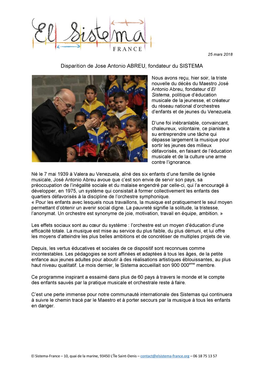 EL SISTEMA-FRANCE (@elsistemafrance) on Twitter photo 