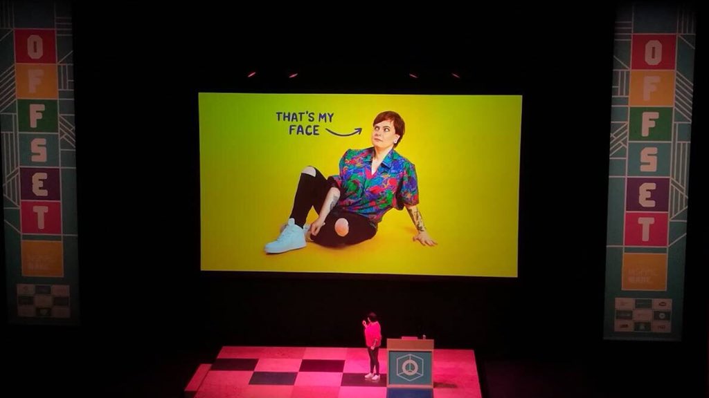 Aoife_Dooley's tweet photo. Thank you so much to all the team at @weloveoffset for another deadly year and anyone who came to see my talk on Friday morning thank you all for being so lovely! I had a great time โค๏ธ keep pushing towards your dreams and donโt let anyone stop you ๐ช๐ป #OffsetDub #Offset2018 https://t.co/p06DUIjteg