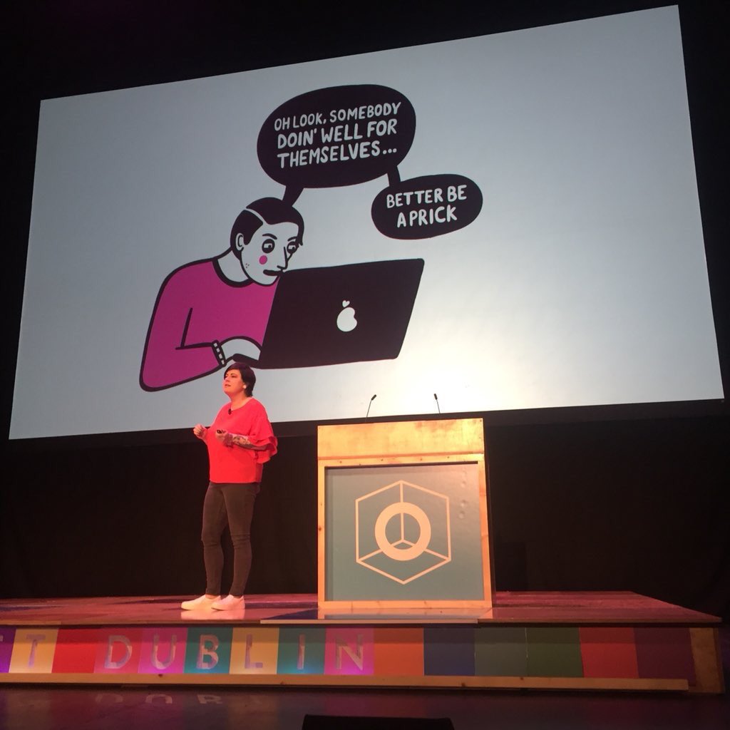 Aoife_Dooley's tweet photo. Thank you so much to all the team at @weloveoffset for another deadly year and anyone who came to see my talk on Friday morning thank you all for being so lovely! I had a great time โค๏ธ keep pushing towards your dreams and donโt let anyone stop you ๐ช๐ป #OffsetDub #Offset2018 https://t.co/p06DUIjteg