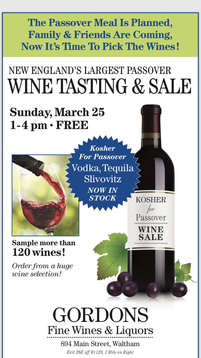 Today! Love wine? Curious about why so many kosher wines score 90+points across all the critics? (Hint: there are over 100 of them) Try it before you buy it! Passover?  Easter? Don’t wait. See you soon #winelover #winetasting @GordonsWine @RoyalWineCorp @BartenuraBlue @HerzogWine