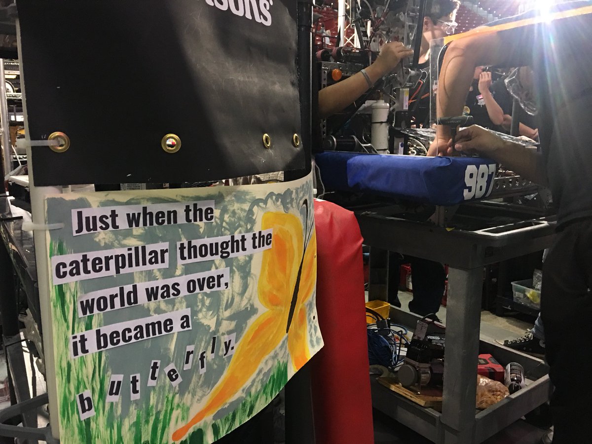 MissyByte's tweet photo. Congrats to @987highrollers from @CimarrOnSpartan for winning the @FIRSTnevada Regional Robotics Competition yesterday & also for winning the Gracious Professionalism Award! You rock! See you in Houston. 😊🤖 #STEAMforthewin #poweredbySwitch #omgrobots @FIRSTtweets #battleborn https://t.co/V1gvzN9I21