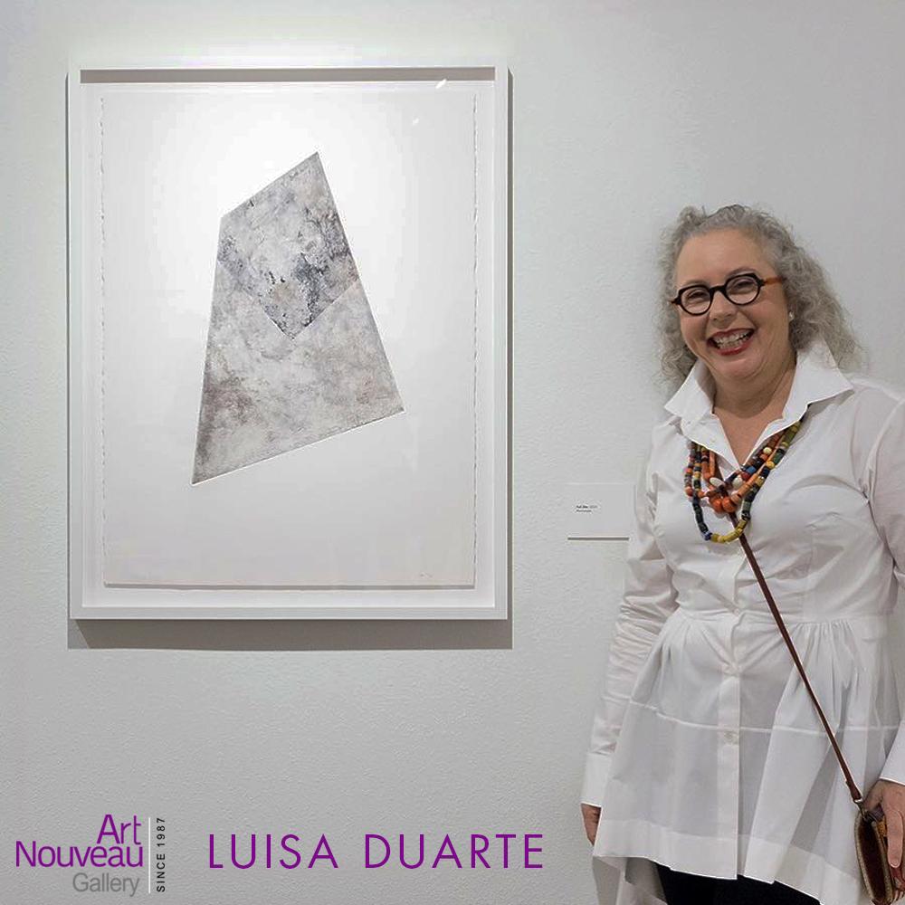 ArtNouveauMiami's tweet photo. Born in Venezuela, #LuisaDuarte is a visual artist and world traveler with extensive ties to Latin America. As an artist with formal training in architecture, she also found early inspiration in the geometric abstraction movement, all of which is loosely referenced in her work. https://t.co/ihcpbWpZNC