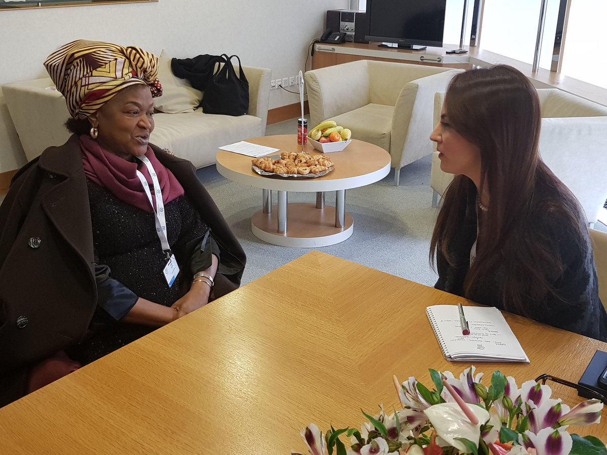 It was great catching up with our new young IPU President, 39 year-old vibrant woman <a href="/GabyCuevas/">Gabriela Cuevas</a> , whose candidacy we supported last year, on the sidelines of #IPU138. We had fruitful discussion on wide range of issues. We continue to support her on this important role #IPU138