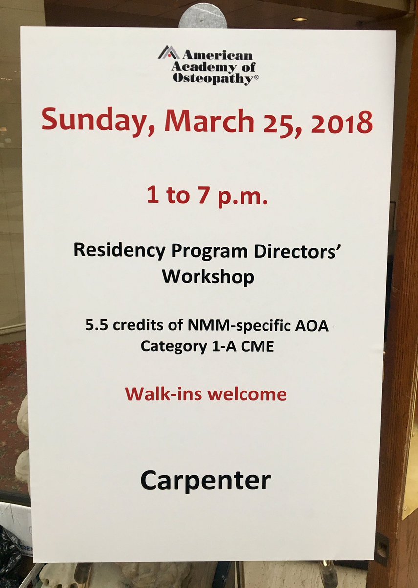 tmossacgme's tweet photo. NMM PD Workshop at #AAOConvo18 is in Carpenter. See you there! https://t.co/GbXWoQZM7n