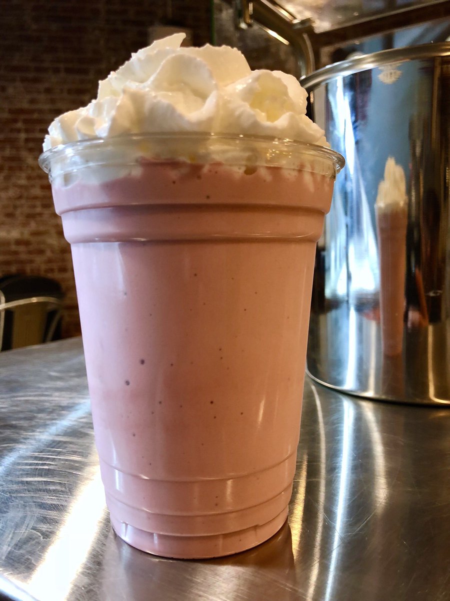 Completing the spring flavor trifecta here is our new Black Cherry Lime milkshake....