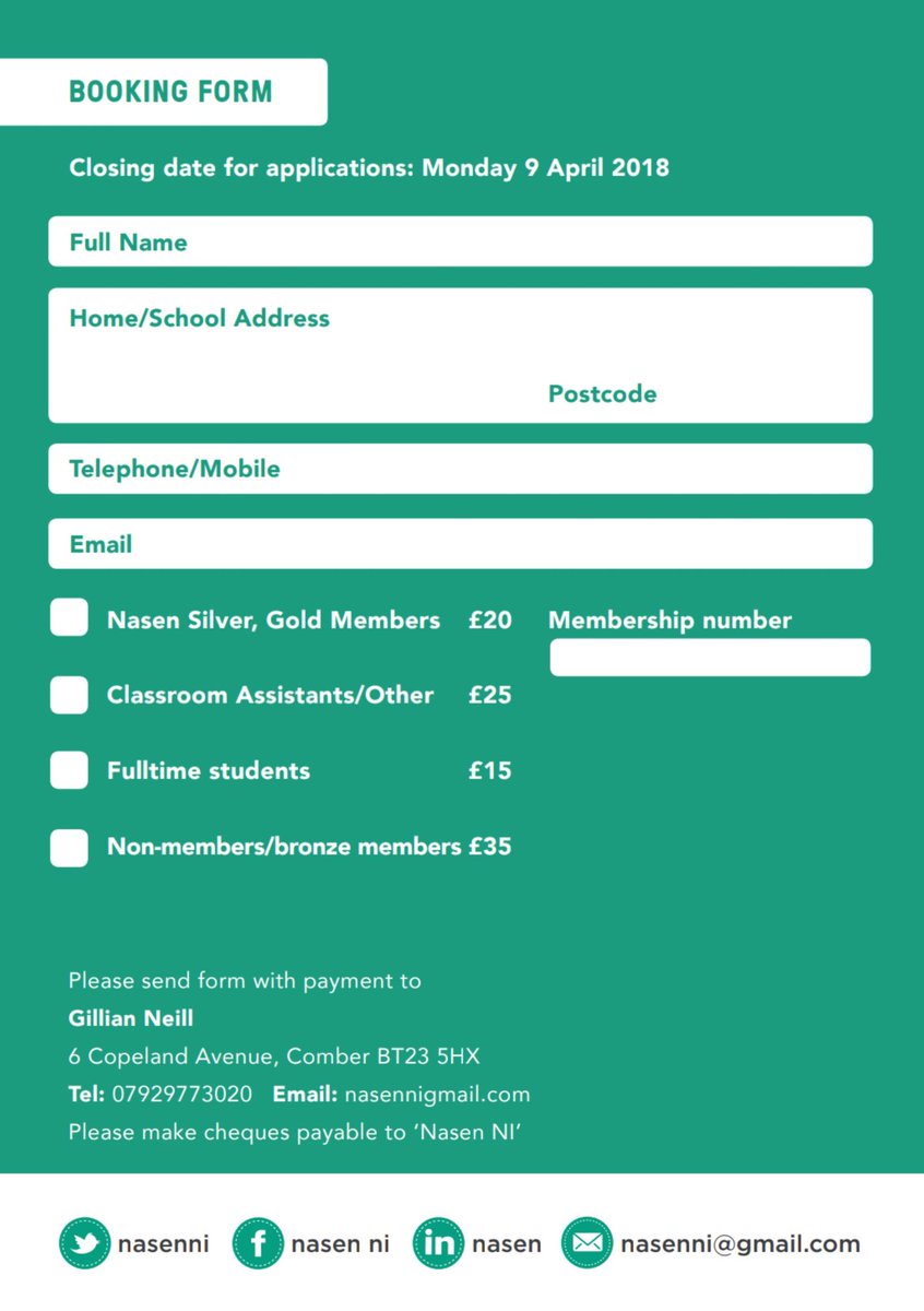 Pleased to announce this year's study day at Stranmillis University College!
#nasenni
#studyday18