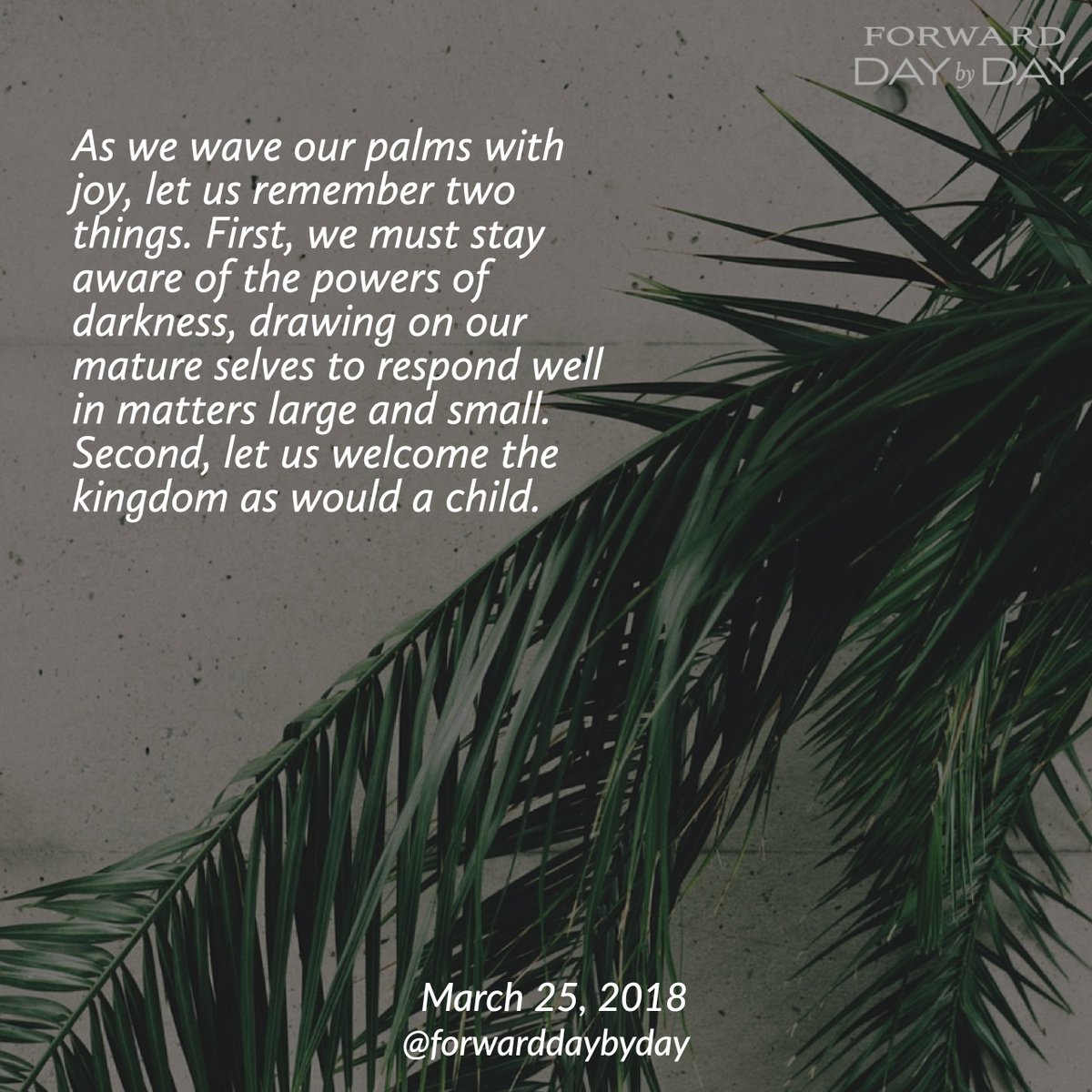 Let us welcome the kingdom as would a child. 

ow.ly/8neS30iYbTe
#forwarddaybyday #goodbookclub