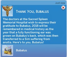chealsycat's tweet photo. Did you know? Rodents can help people by growing humans' ears on the back ๐ญ๐น๐๐๐น
#TS4myfirstpet #TheSims4 https://t.co/c6fAlrrT7S