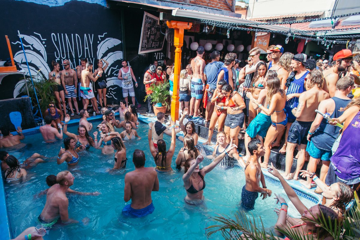 SFPC_NICA's tweet photo. the #prefunk Hostel PachaMama  for #sundayfunday  going on now. Get here soon and grab a ticket for #sundayfundaypoolcrawl. 

#ticket #poolparty #babes #inthepool #hostelpachamama #travel #traveler #partypeople #dj #backpacker #nicaragua #sanjuandelsur  #hostellife #hostel https://t.co/a5tddwWE1g