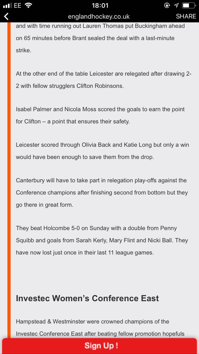 Canterbury Ladies 1s (@clhc_1) on Twitter photo Dear <a href="/EnglandHockey/">England Hockey</a> where have you got your information from? 🙈 After the 5-0 victory today we finished 6th in the league.... unless you’re deducting points from us we aren’t aware of? Attached is the report from your website you may want to take down. Thanks in advance. Dear <a href="/EnglandHockey/">England Hockey</a> where have you got your information from? 🙈 After the 5-0 victory today we finished 6th in the league.... unless you’re deducting points from us we aren’t aware of? Attached is the report from your website you may want to take down. Thanks in advance.