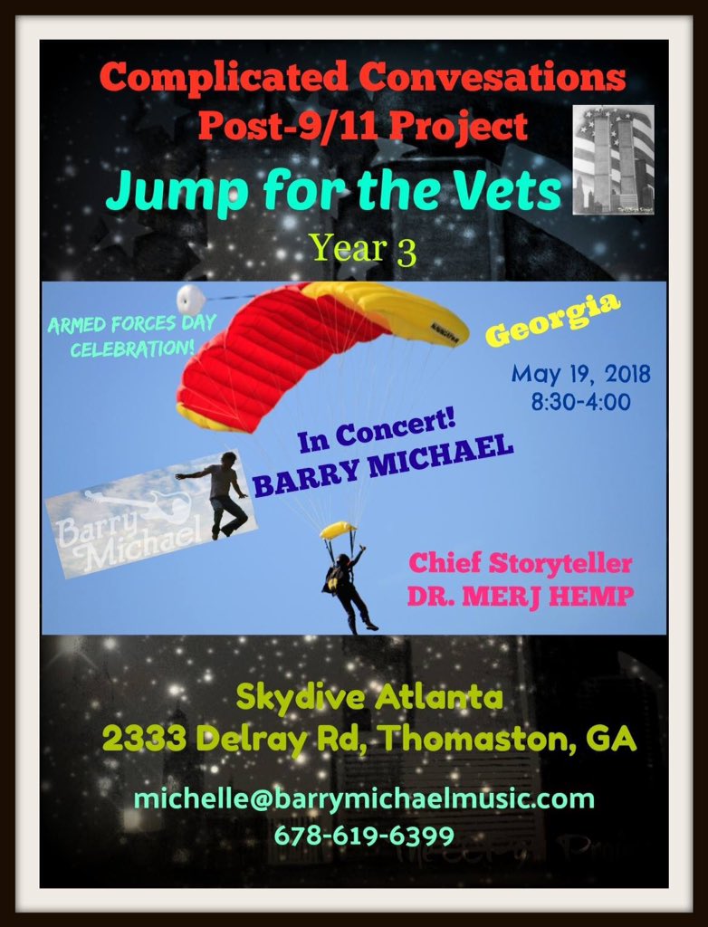 merj's tweet photo. The 2018 #CCP911Project #Jump4TheVets, yr 3, #Skydiving & advancing the conversation about the struggles that our #vets face daily #Atlanta https://t.co/LMechLyCmQ
