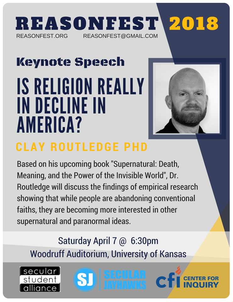 secularjayhawks's tweet photo. #ReasonFest2018 is just 12 days away! Make sure you register online at https://t.co/V2Nvxx56bx! Attendance is FREE and our line-up of speakers features experts and academics from both the KU and broader community. You will not want to miss this unique, student run conference. https://t.co/sStH5fVUl3