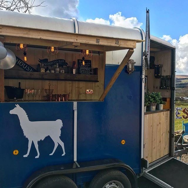 CeliaFarm's tweet photo. NEW quirky horse trailer bar launched today - Bar ‘O’ Llama was the name we chose 
#quirkybar #horsetrailer #llamabar https://t.co/aFvfyTXeIl https://t.co/5q5T92HsKH