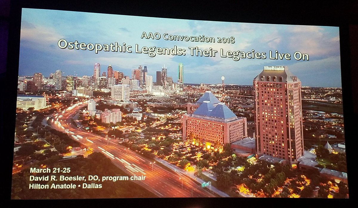 WadsUpDoc's tweet photo. What a #perfect final day to #incredible #AAOConvo18 - 5 days of sharing, #learning, teaching, #listening, connecting, #relaxing & #inspiring! In words of Dr. Sutton 2 me, "Carry on!" TY @AmAcadOsteo #SAAO #DrSaraSuttonDO @bbuserdo @tcymet #DrMischaColemanDO💜 - farewell #Dallas https://t.co/ZipQXeTbs5