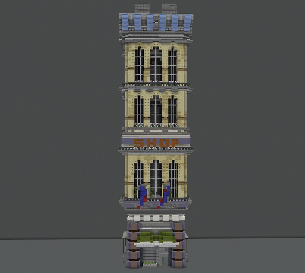 clavrax's tweet image. I built these both buildings last week for my big project. #SPOILER #Minecraft