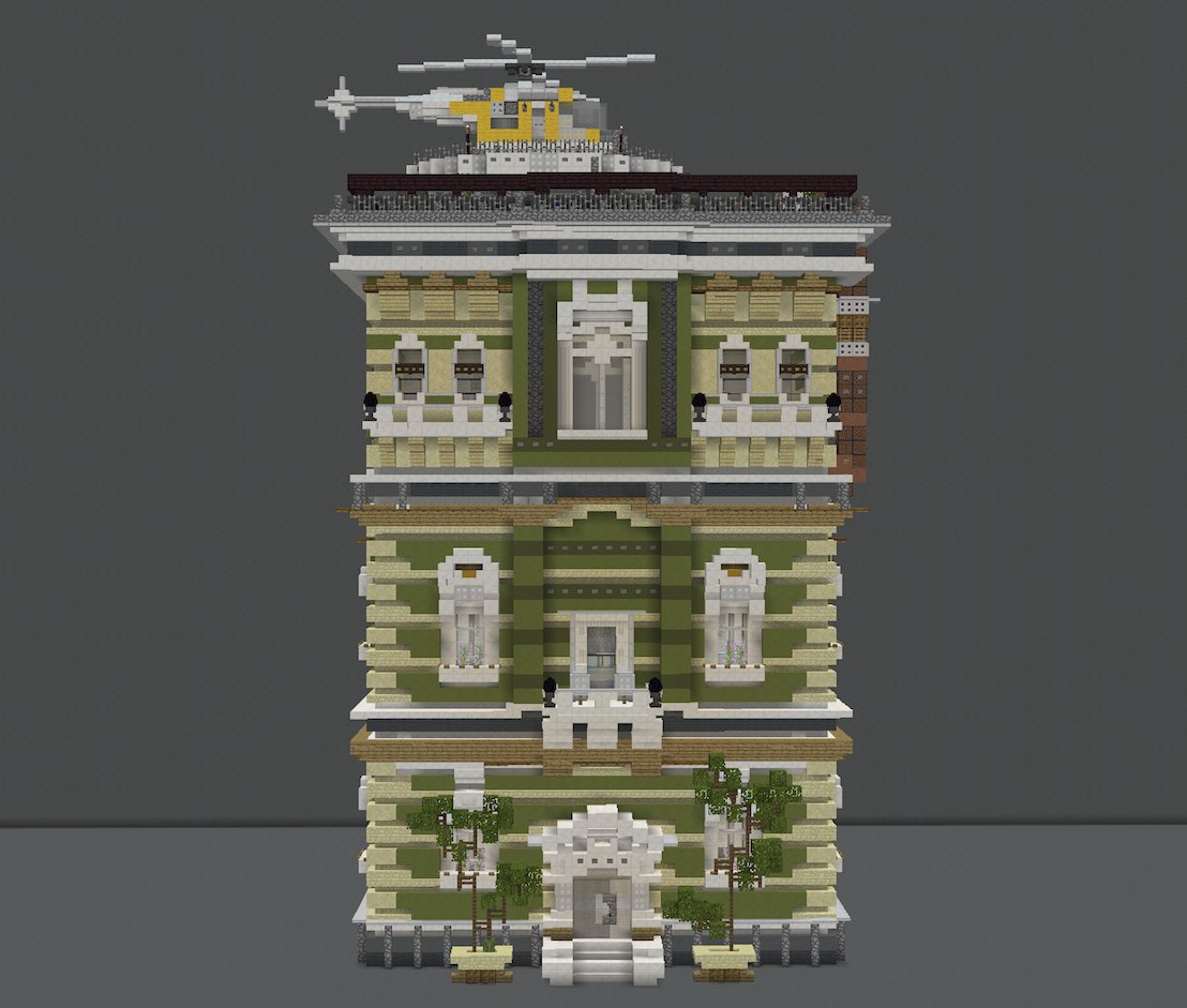 clavrax's tweet image. I built these both buildings last week for my big project. #SPOILER #Minecraft