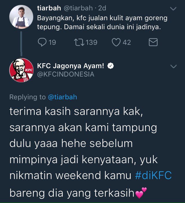 Jadi, butuh berapa retweet agar mimpi kami ini menjadi kenyataan, wahai <a href="/KFCINDONESIA/">KFC Indonesia (Jagonya Ayam!)🔥</a> ?
