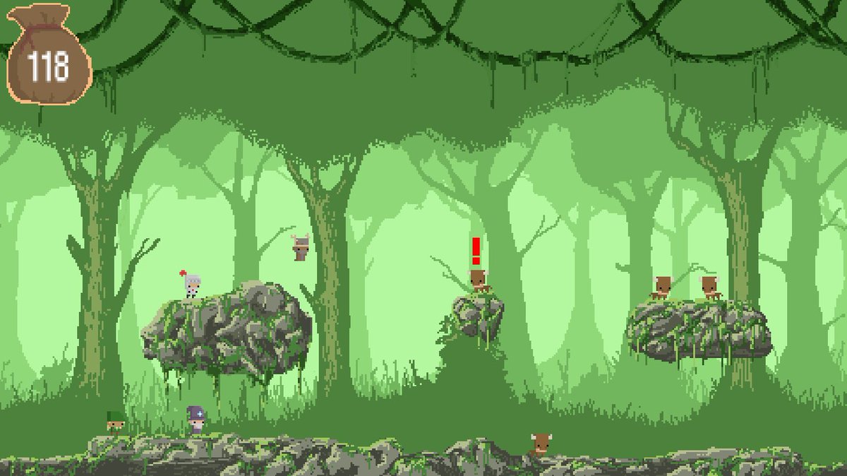 Here are two of our latest mock-ups showcasing some great backgrounds from @billybobjimbo12 as well as some concept UI and control mechanics!

#pixelart #indiedev #gamedev