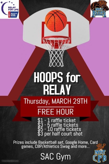 Come out an play some ball this Thursday to help raise money for The American Cancer Society! There will be lots of raffle prizes going on around