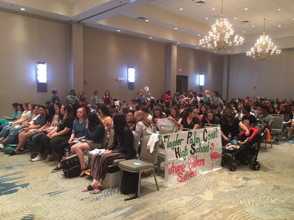 FlaglerFPS's tweet photo. @fpc_fpsclub in the house for @Florida_FPS #FLFPS 2018 opening reception! @FPCHS @FlaglerSchools https://t.co/lfP8g2leJu
