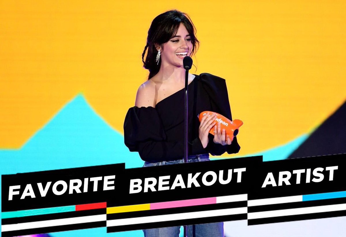 thanks to all my Camilizers for my award i am obsessed w all of u guys especially all the little cuties!! kids are my favorite people in the world and i will forever always be a big 7 year old 🤷🏻‍♀️ thanks for voting for me and let’s never grow up!!! 💜💜💜 #KidsChoiceAwards