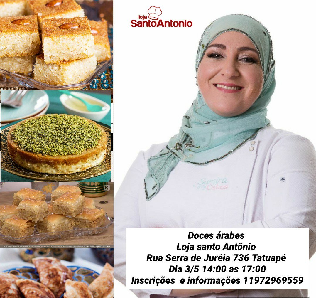 samiraconfeitar's tweet photo. Curso doces árabe em SAO PAULO 3/5 #cursosamiraghannoum #docesarabe #cursodeconfeitaria #samirabakeoff https://t.co/DWTOjcc3Sv