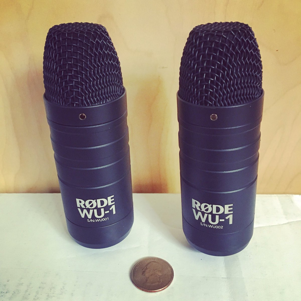 watsonwu's tweet photo. Two RØDE WU-1 mics is better than one 🔊🔊👍🏻👍🏻 #rodewu1 #rodemicrophones #microphones #microphone #sounddesign #sounddesigner #soundeffects #soundeffectsrecordist #fieldrecording #fieldrecordist #custommicrophone #custommicrophones #madeinasutralia #australianmade #wu1 https://t.co/ghMNdSOwXM