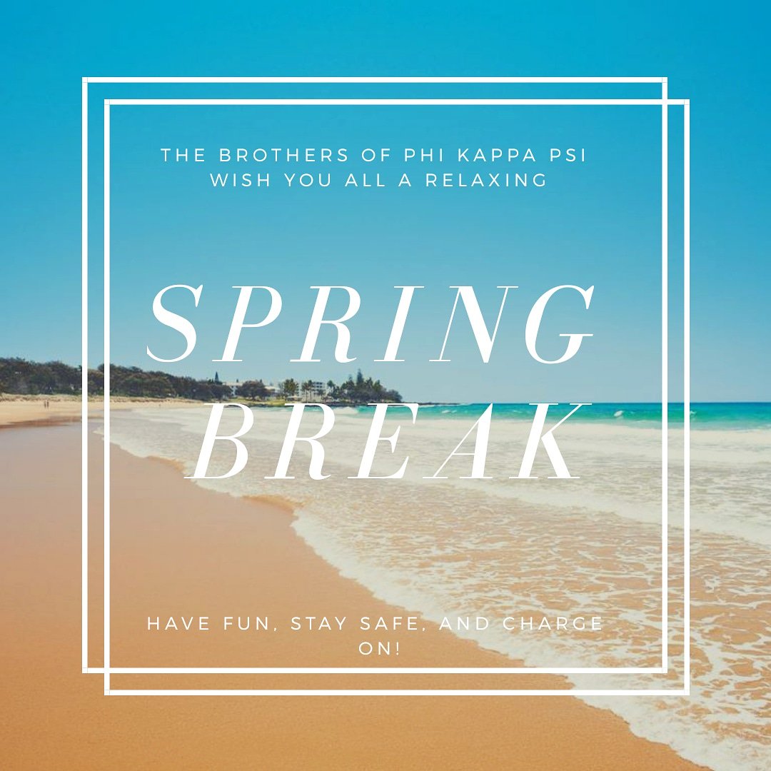 Spring Break is here! Time to relax and relieve all that built up stress! Y'all enjoy the beach, the mountains, or wherever your destination may be and let's take on April strong!
.
.
.
.
.
#ChargerNation #UAH22 #RushPhiPsi #LEDN #HiHiHi #Huntsville #Alabama #ChargeOn