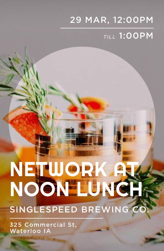 What are you doing for lunch this Thursday? You should have lunch with us!! Join other young professionals in the area for a casual lunch to network and socialize! 12-1–come when you can and leave when you need to!