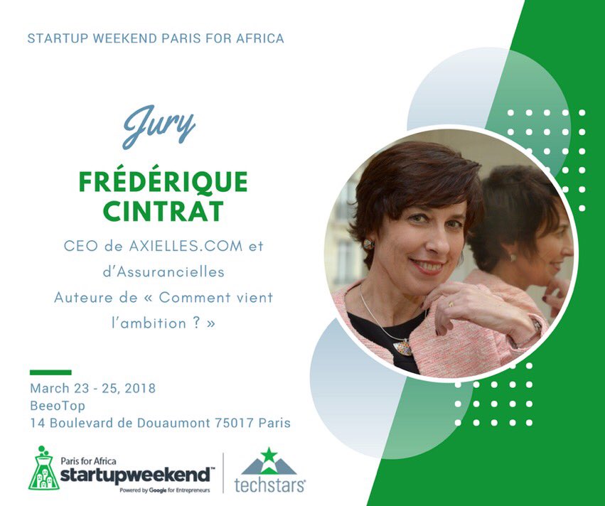 Honorée d’avoir été membre du jury de ce startup Week Paris for Africa organisé par <a href="/awudafrica/">Awuda</a> <a href="/LauridanaK/">Lauridana KPOCHAN</a> #SWP4A Bravo #GreenLeague et ravie d’avoir pu offrir et dédicacer #commentvientlambition à l’équipe gagnante 😉
