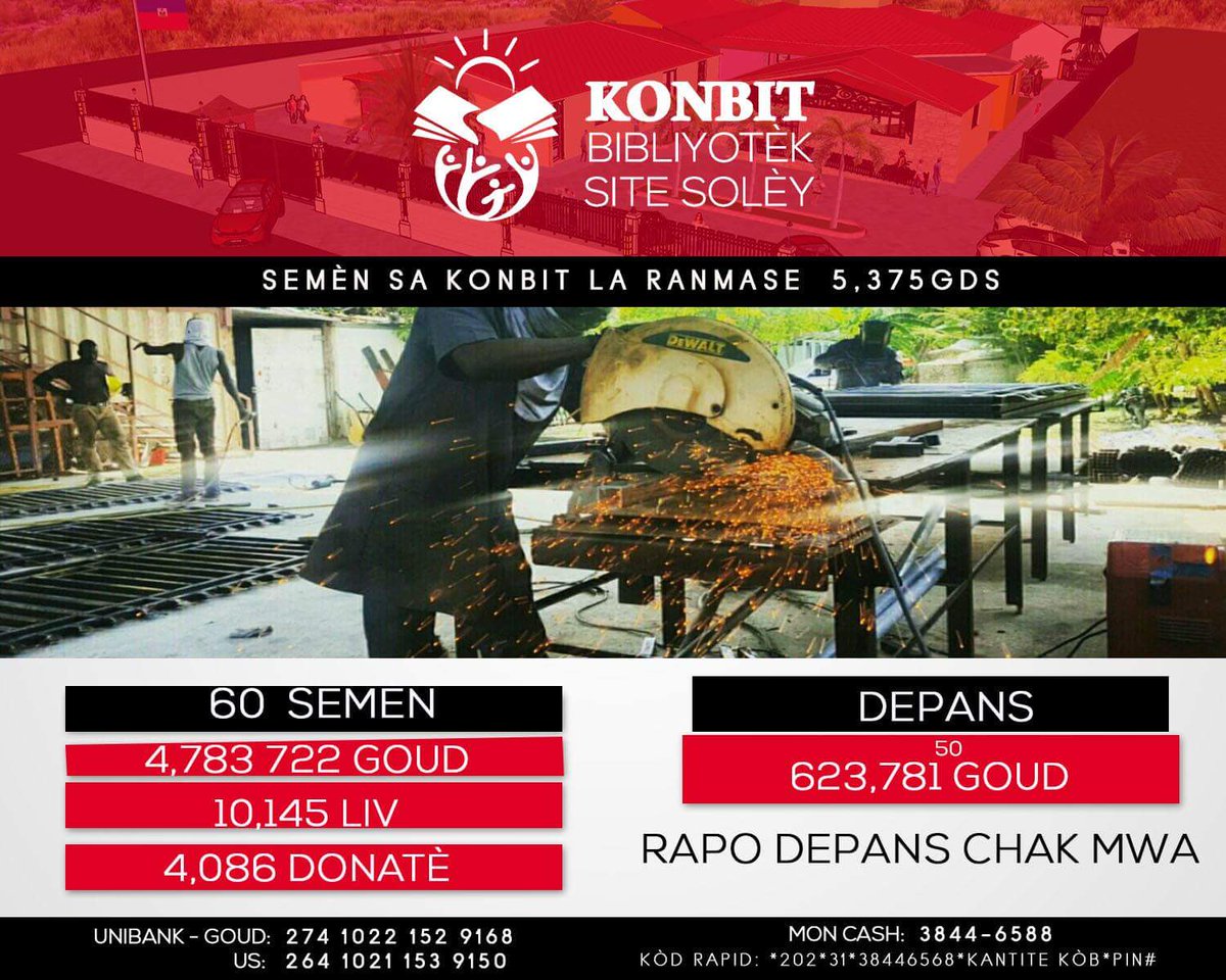 Rapò 60 semèn <a href="/kbsshaiti/">Konbit Bibliyotèk Site Solèy</a>