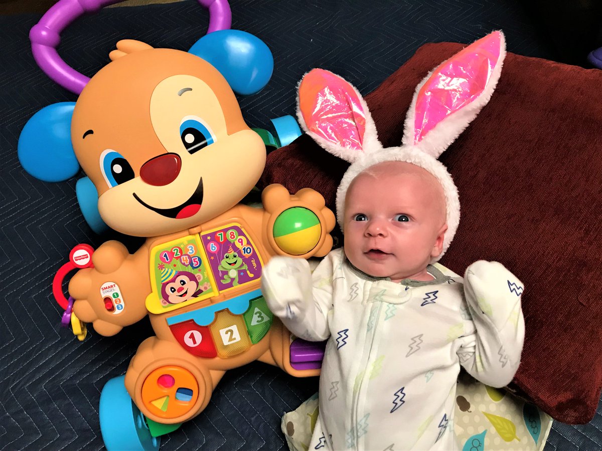 bigpittstop's tweet photo. #ad One of the things I've looked forward to most about being a mom is preparing for holidays. This first Easter is tricky but I'm ready for the next stage with @FisherPrice and our cousins can enjoy #EasterFunWithWalmart too! Find more at https://t.co/TfFfKNG3uR . https://t.co/h52xDH3YRN