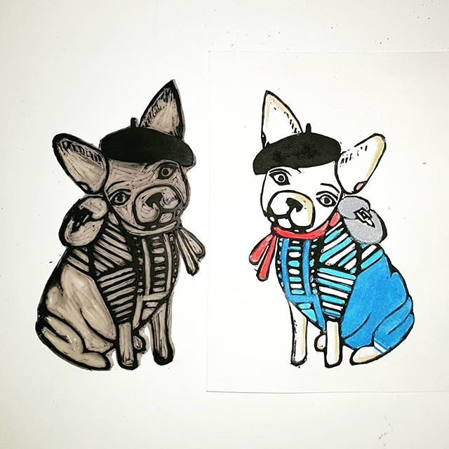 _textilelove's tweet photo. F R E N C H I E S 💛
Excuse my French!

#linocut #linoprint #placementprint #french #frenchbulldog #frenchie #dogs #excusemyfrench #printmaker #textiles #art #noh #lino #linoleum #flexcut #dewent #beret https://t.co/ruYUHPQqE3 https://t.co/mL7VMiTJVF
