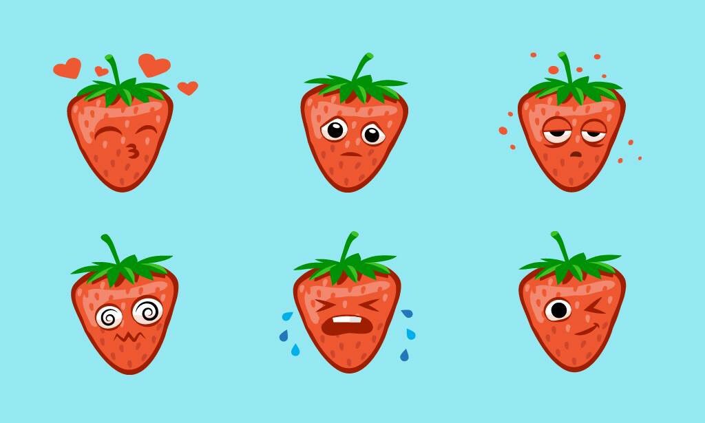 hello_ichigogo's tweet photo. Expressive Strawberry #ichigogo #strawberries #LINEstickers #preview #SneakPeek #Stickers #SundayFunday https://t.co/KF9aU87QtU