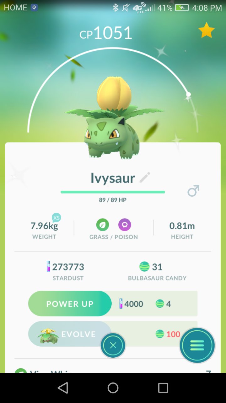 Mitch on X: @PokemonGoApp I caught 5 shiny Bulbasaur. I had enough candies  for the whole shiny Bulbasaur evolution line. It was a great day!   / X