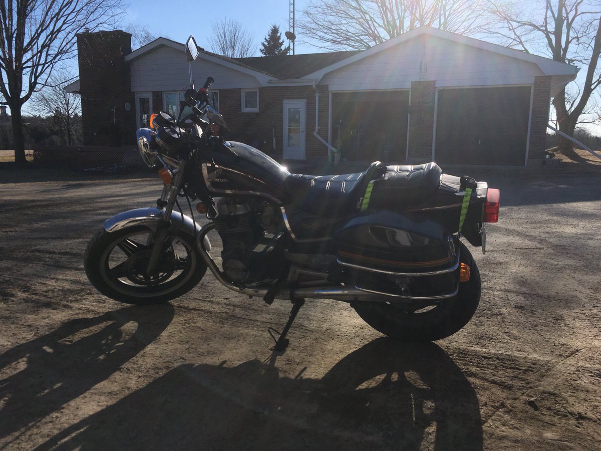 DrPatchbeard's tweet photo. My baby, I’ve missed you. #LiveToRide #FirstRideOfTheSeason https://t.co/DMQNpa1oJQ