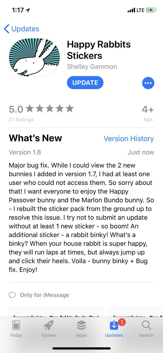 Happy Rabbit Stickers for #iOS tweet media